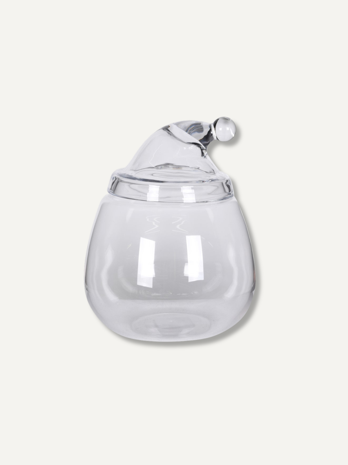 Santa Hat Glass Jar