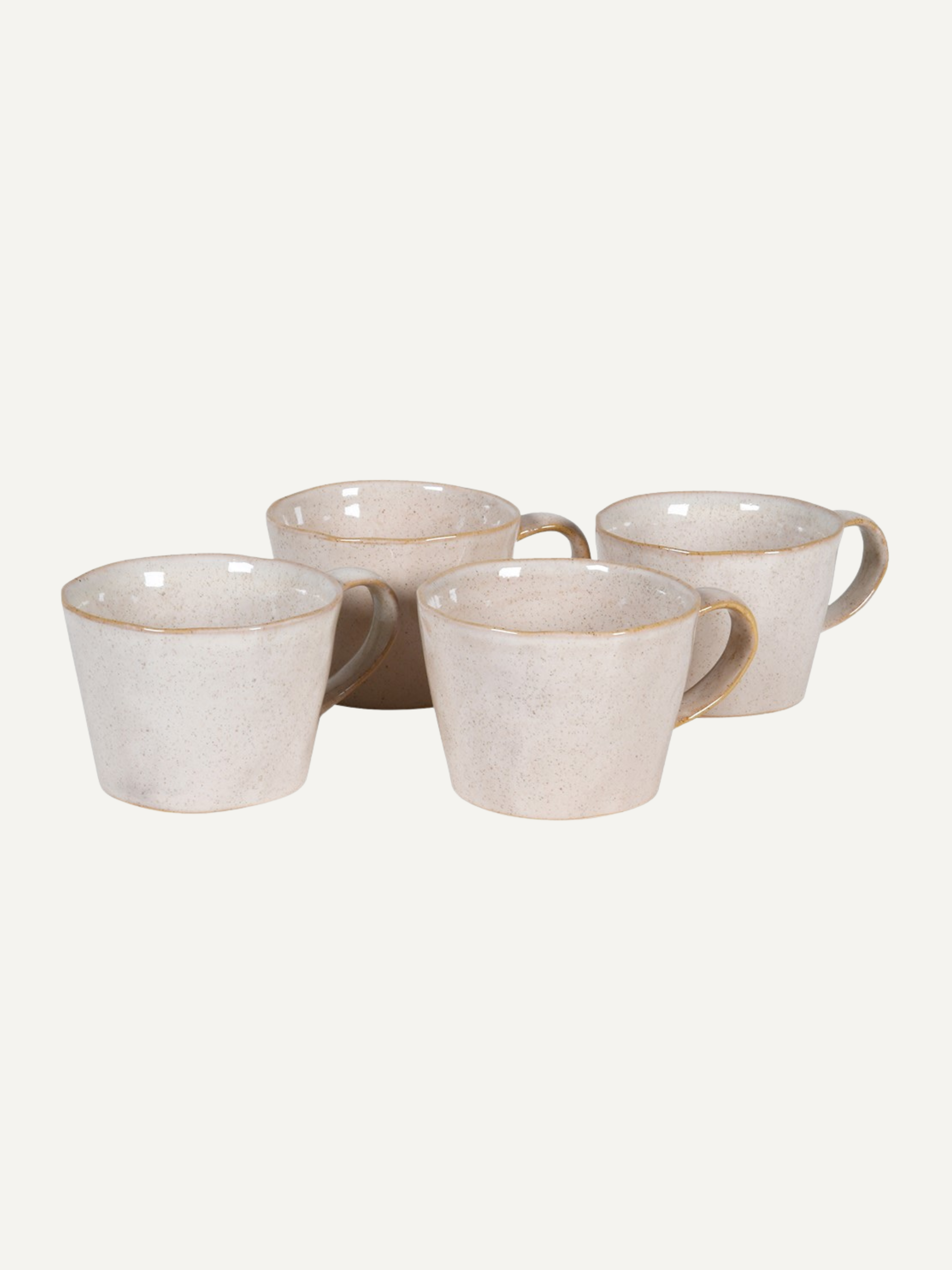 Set of 4 Beige Mugs