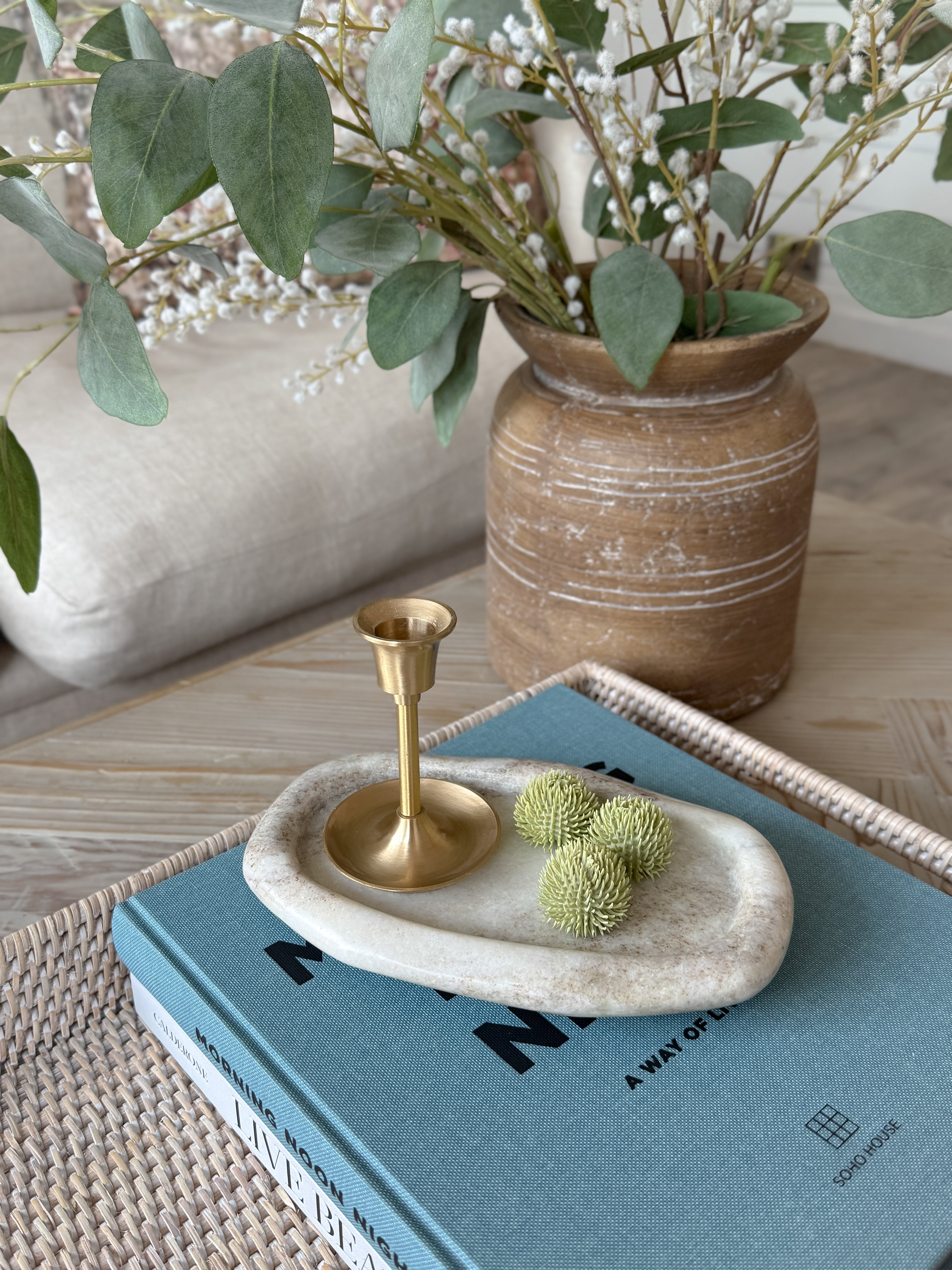 Small Rounded Marble Keepall Tray