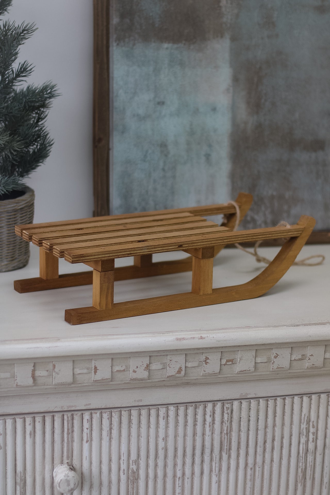 Small Vintage Wooden Sleigh 003