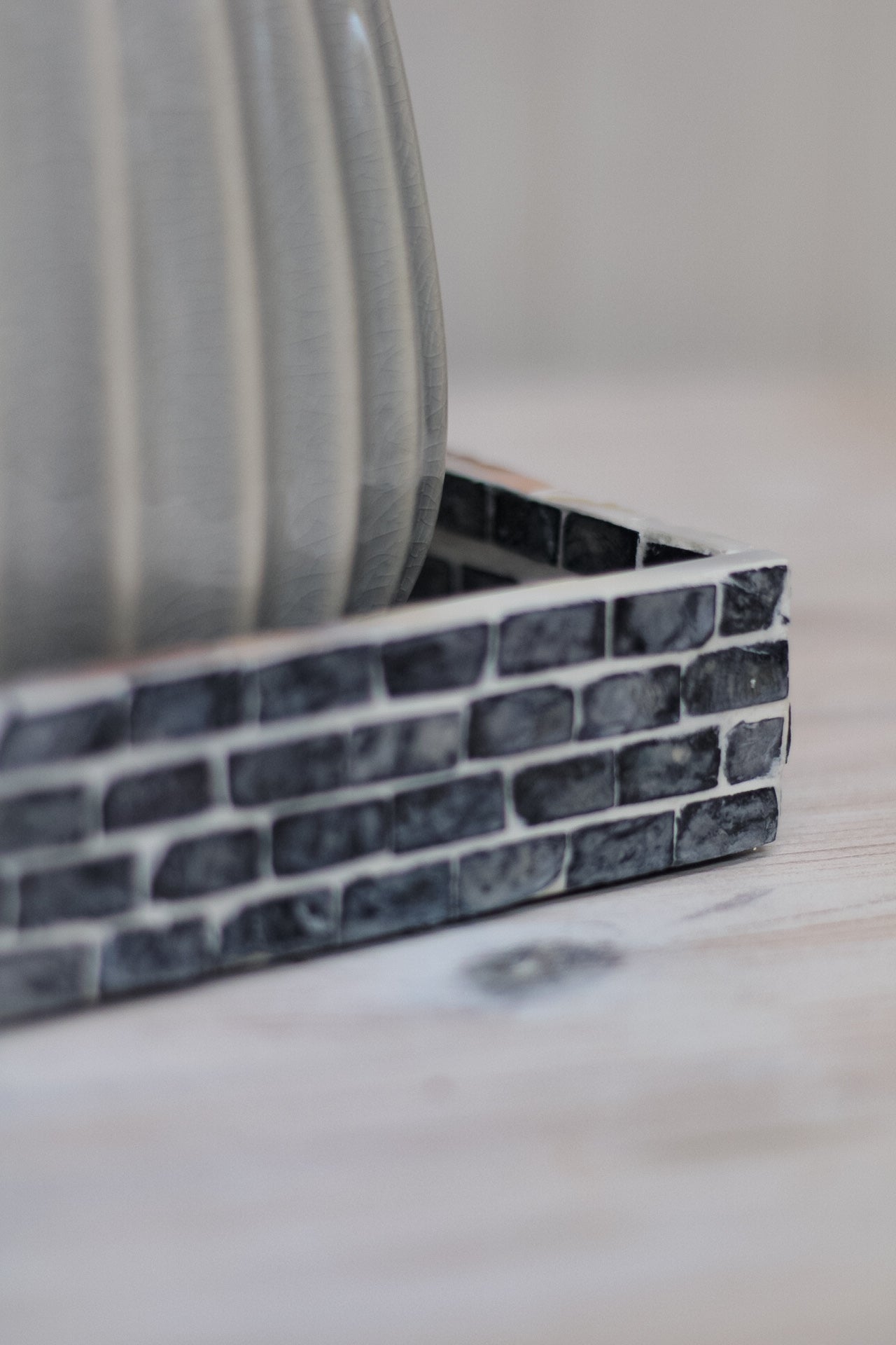 Smoke Capiz Rectangular Tray