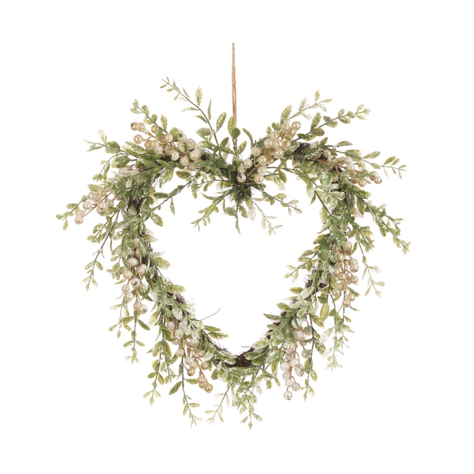 Sparkle Berry Heart Wreath