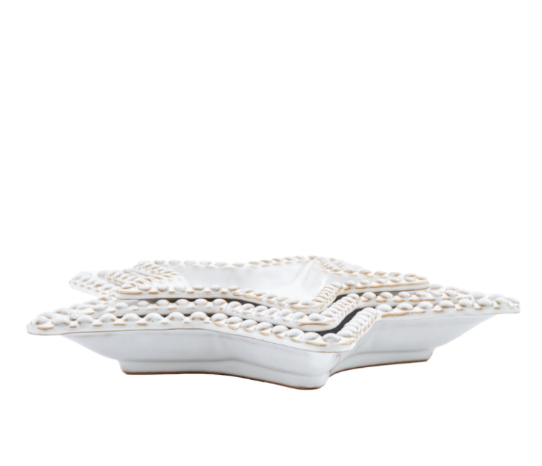 Star Beaded Stoneware Plates | Set of 3