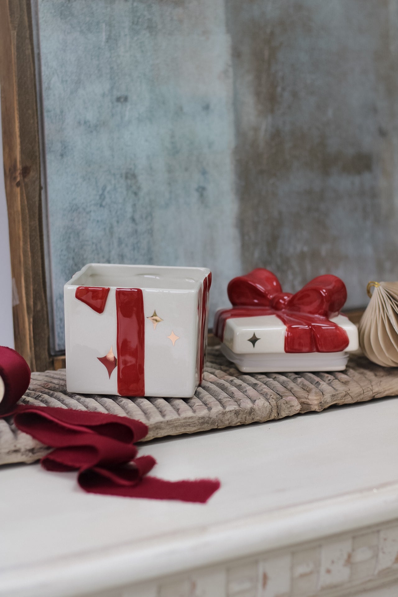 Stoneware Christmas Gift Jar