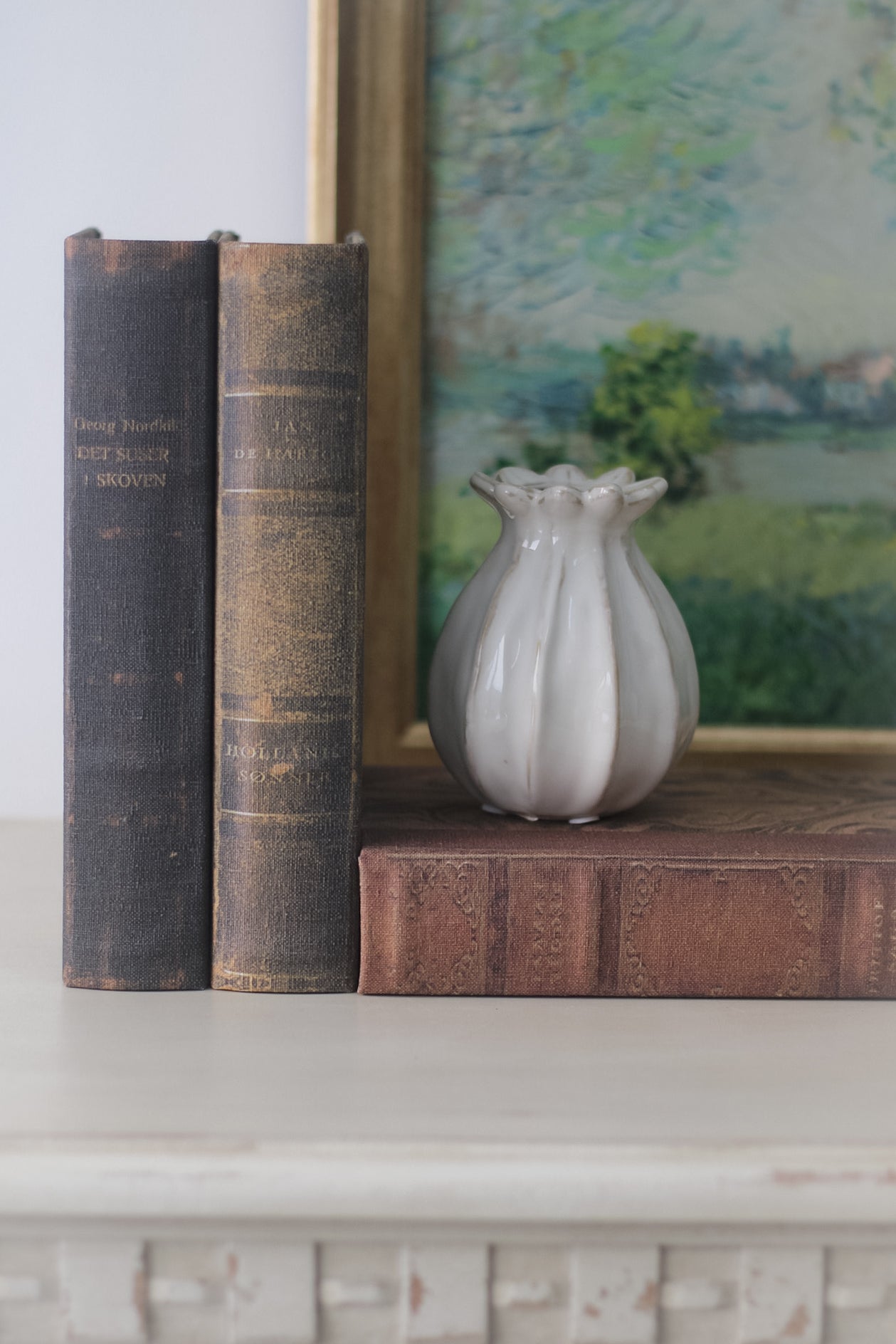 set of three decorative storage book boxes. Ideally for shelf styling and keeping your coffee table organised
