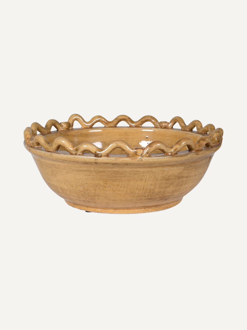 Swettenham Ochre Wavy Edge Decorative/Fruit Bowl