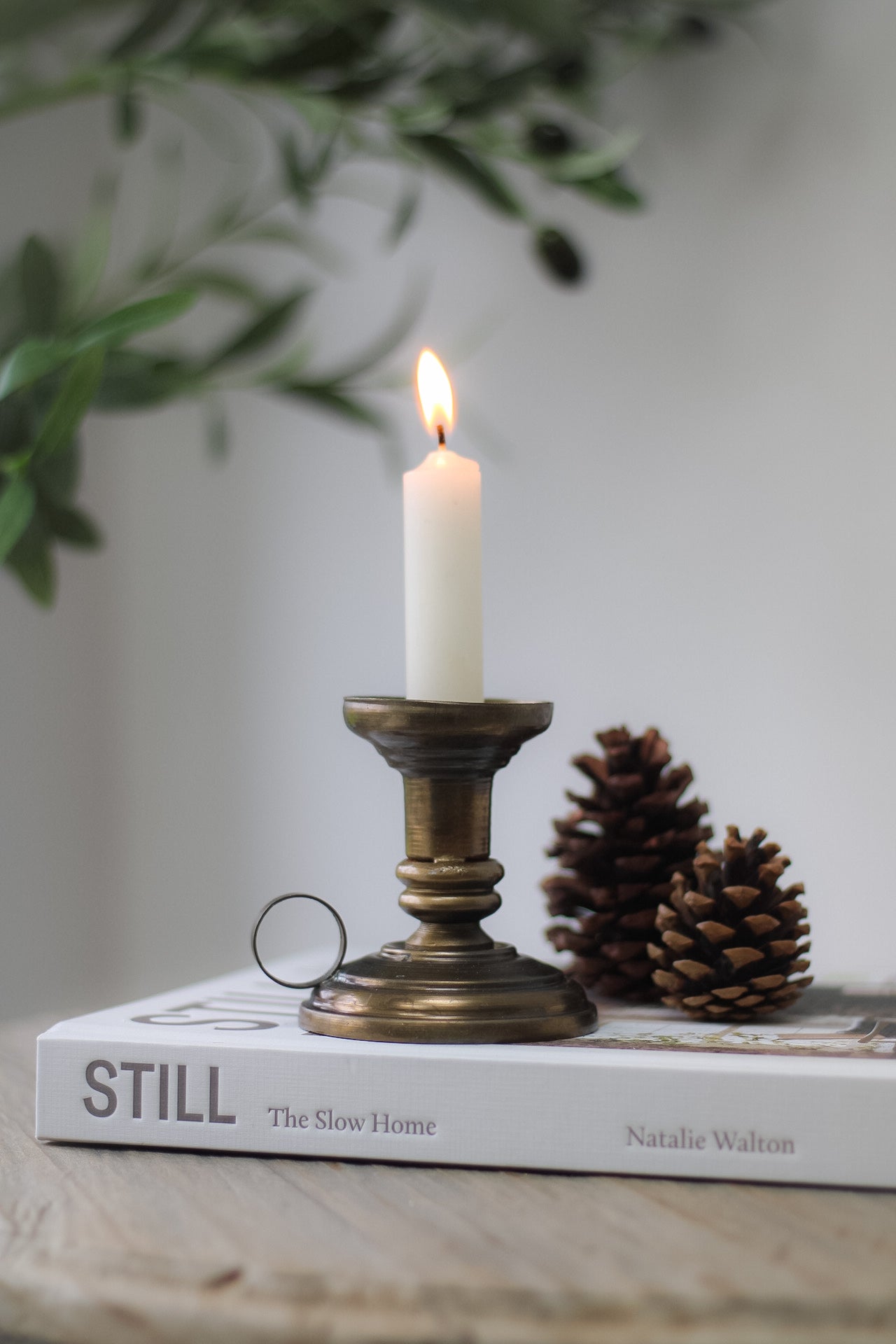 Tall Antique Chamberstick