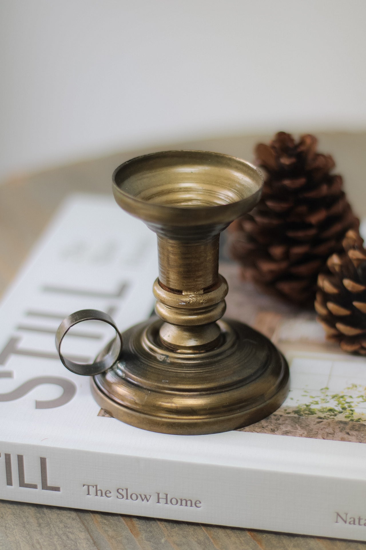 Tall Antique Chamberstick