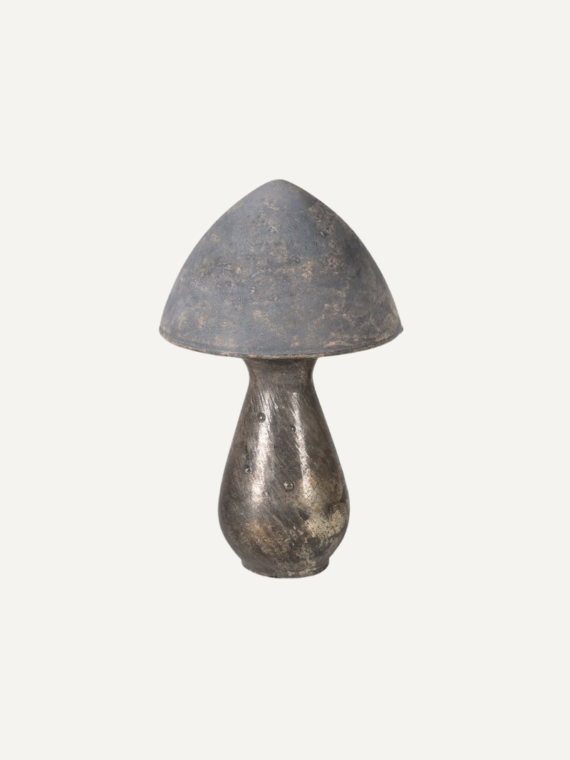 Tall Copper Glass Mushroom Decoration