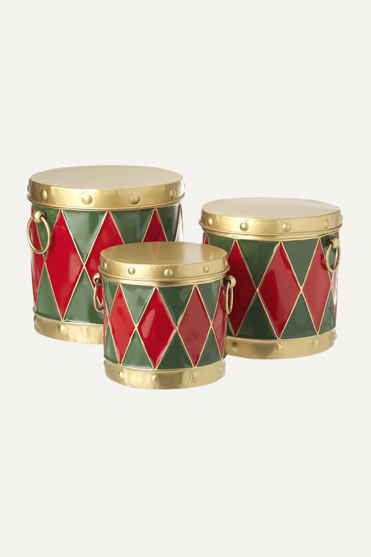 Tall Decorative Festive Drum Storage Set