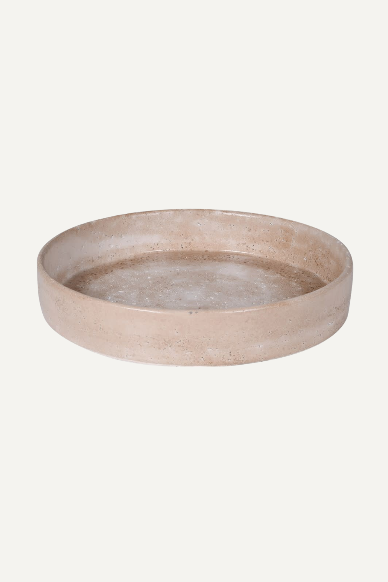 Taupe Textured Round Tray for coffee table styling in your home