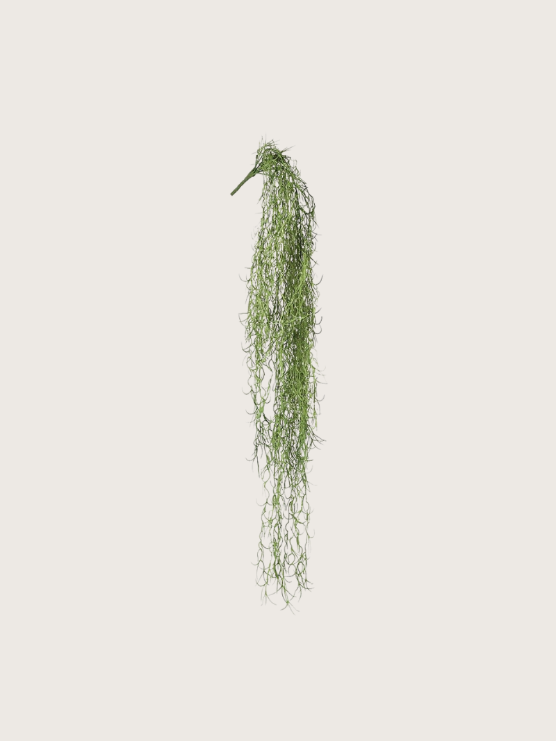 Hanging faux trailing plant on a light gray background