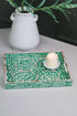 Turquoise Capiz Rectangular Tray