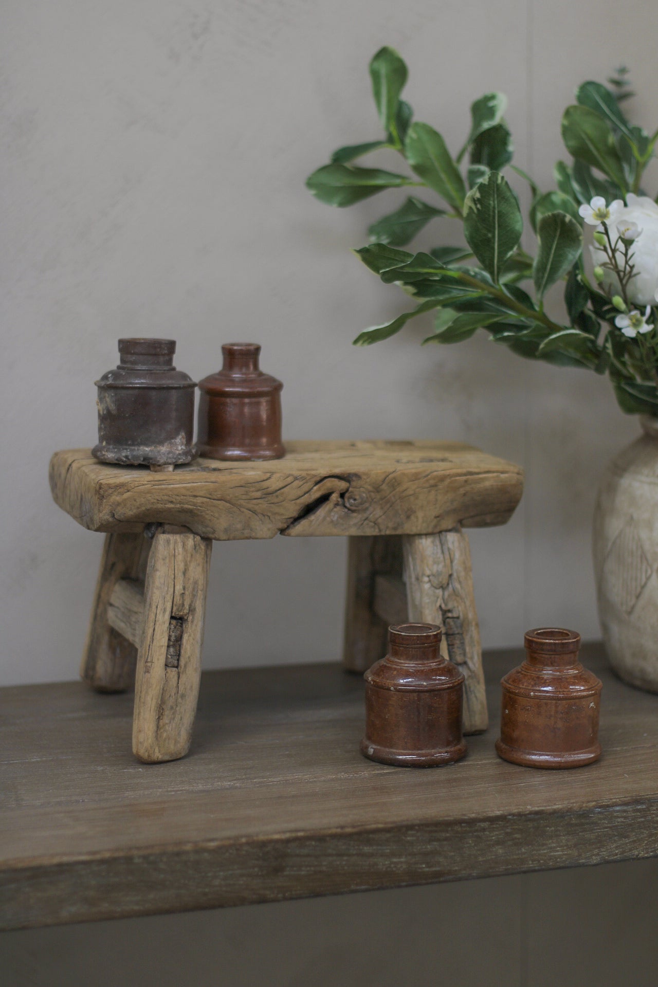 Vintage Antique Brown Ink Pot