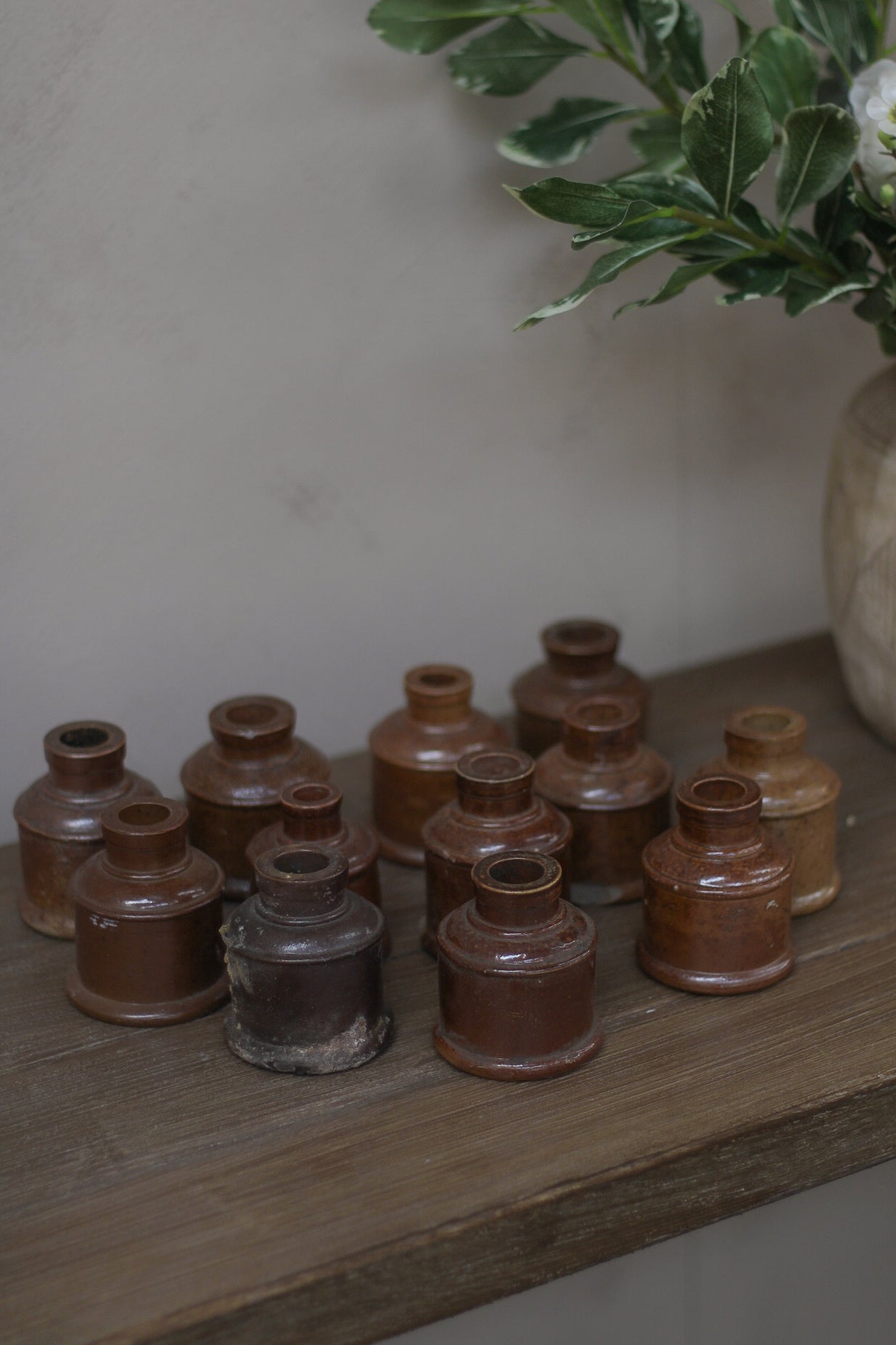 Vintage Antique Brown Ink Pot