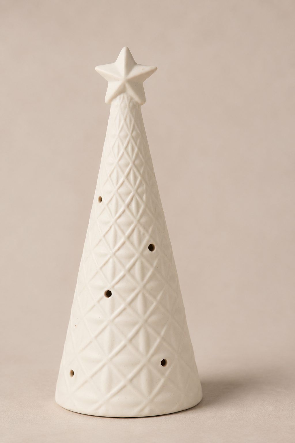 geometric ceramic white led christmas tree