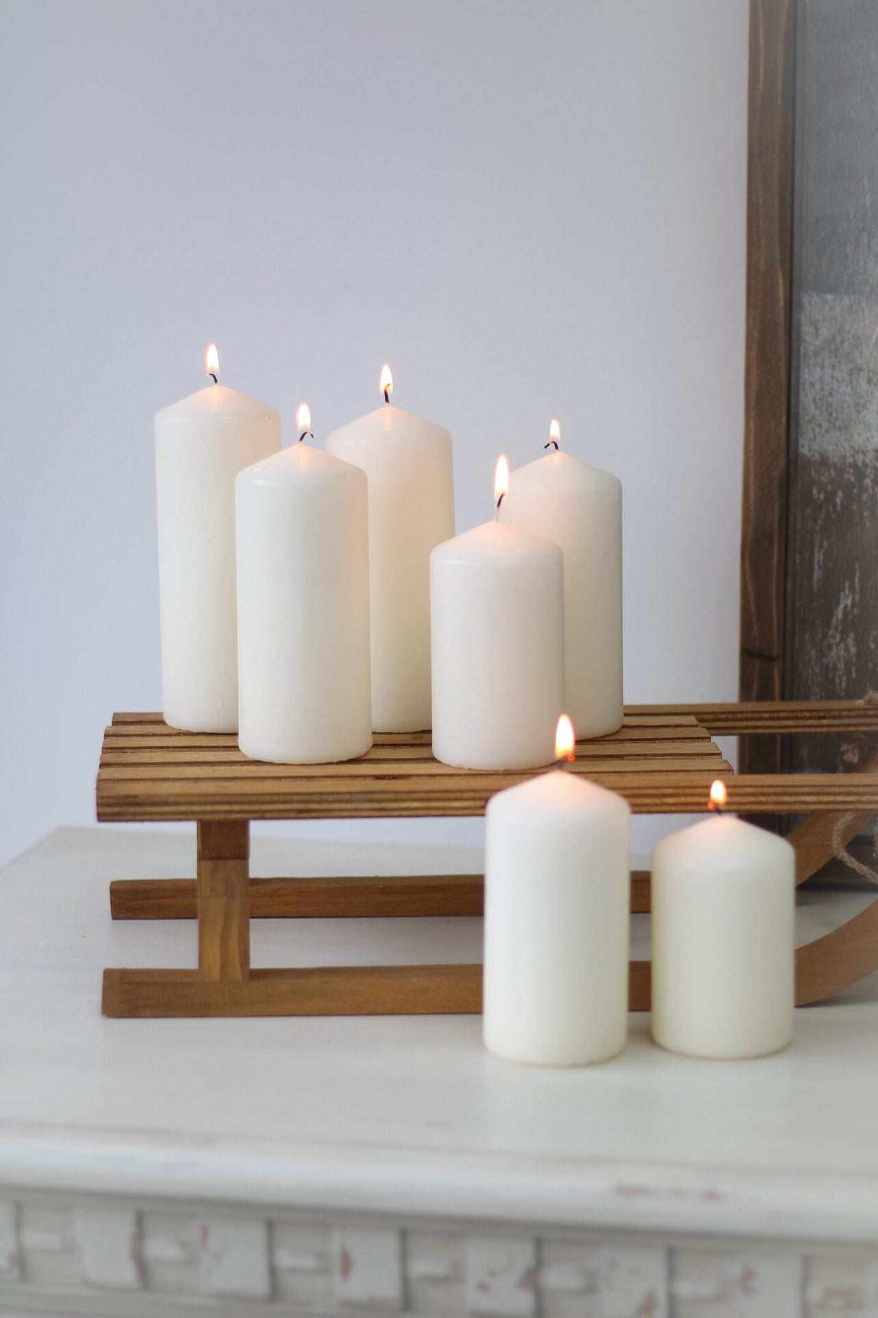 White Pillar Candles