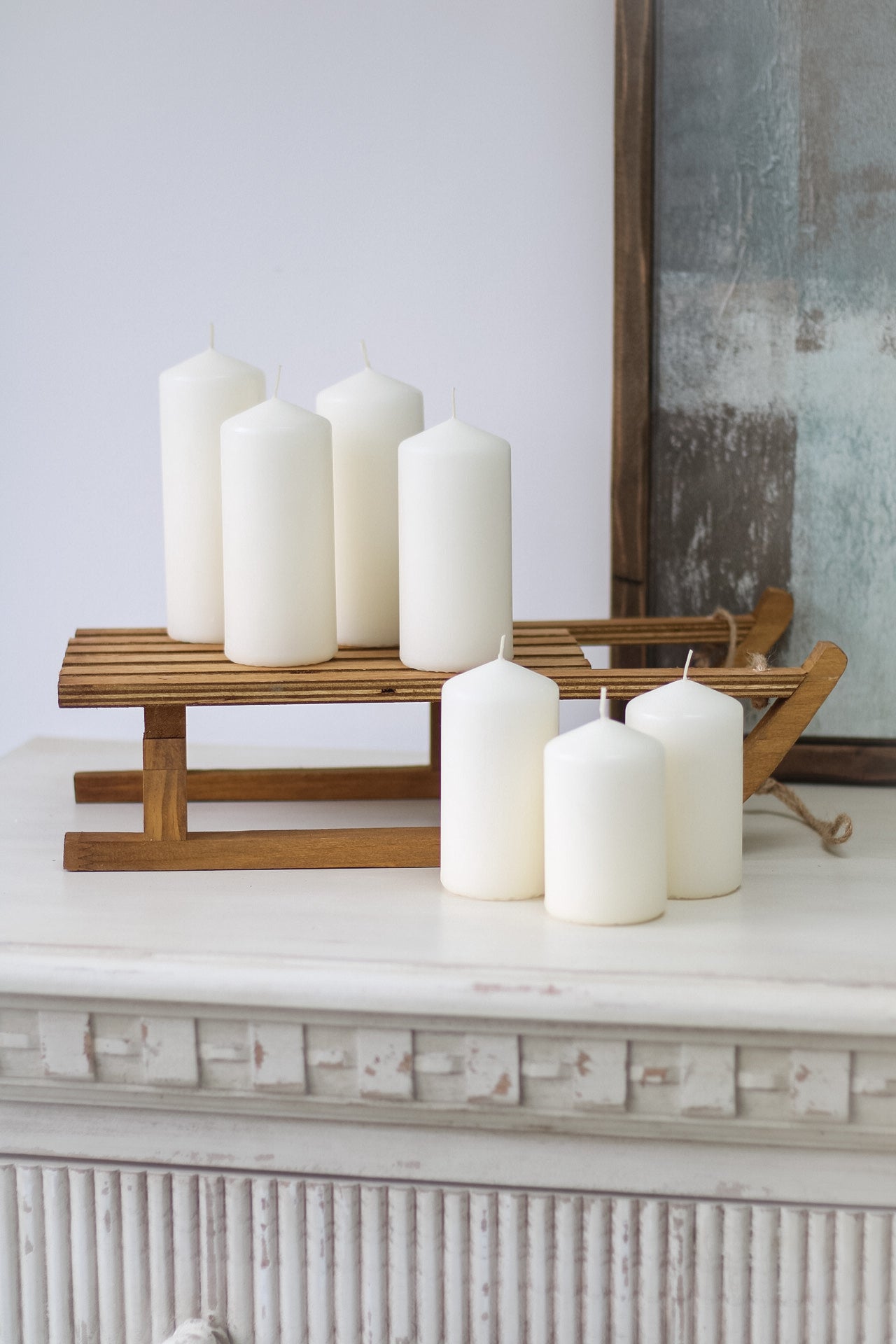 White Pillar Candles