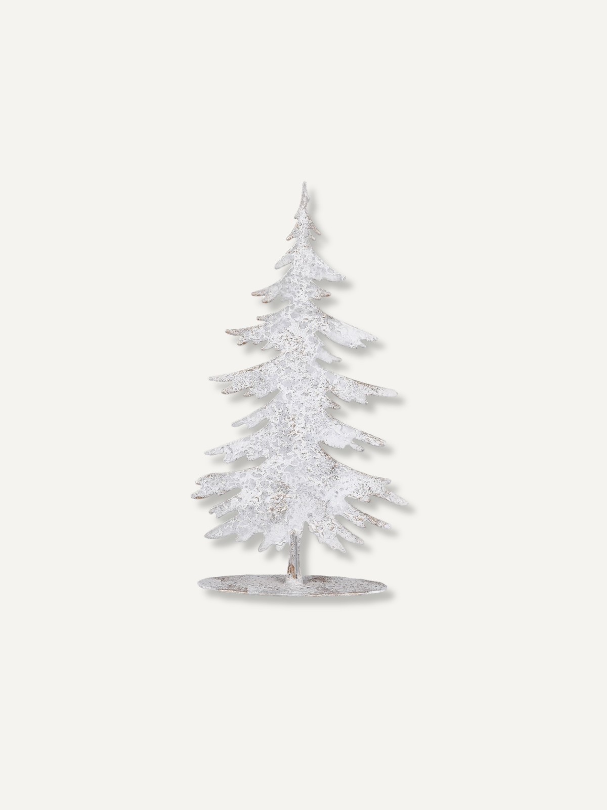 White Snowy Metal Christmas Tree
