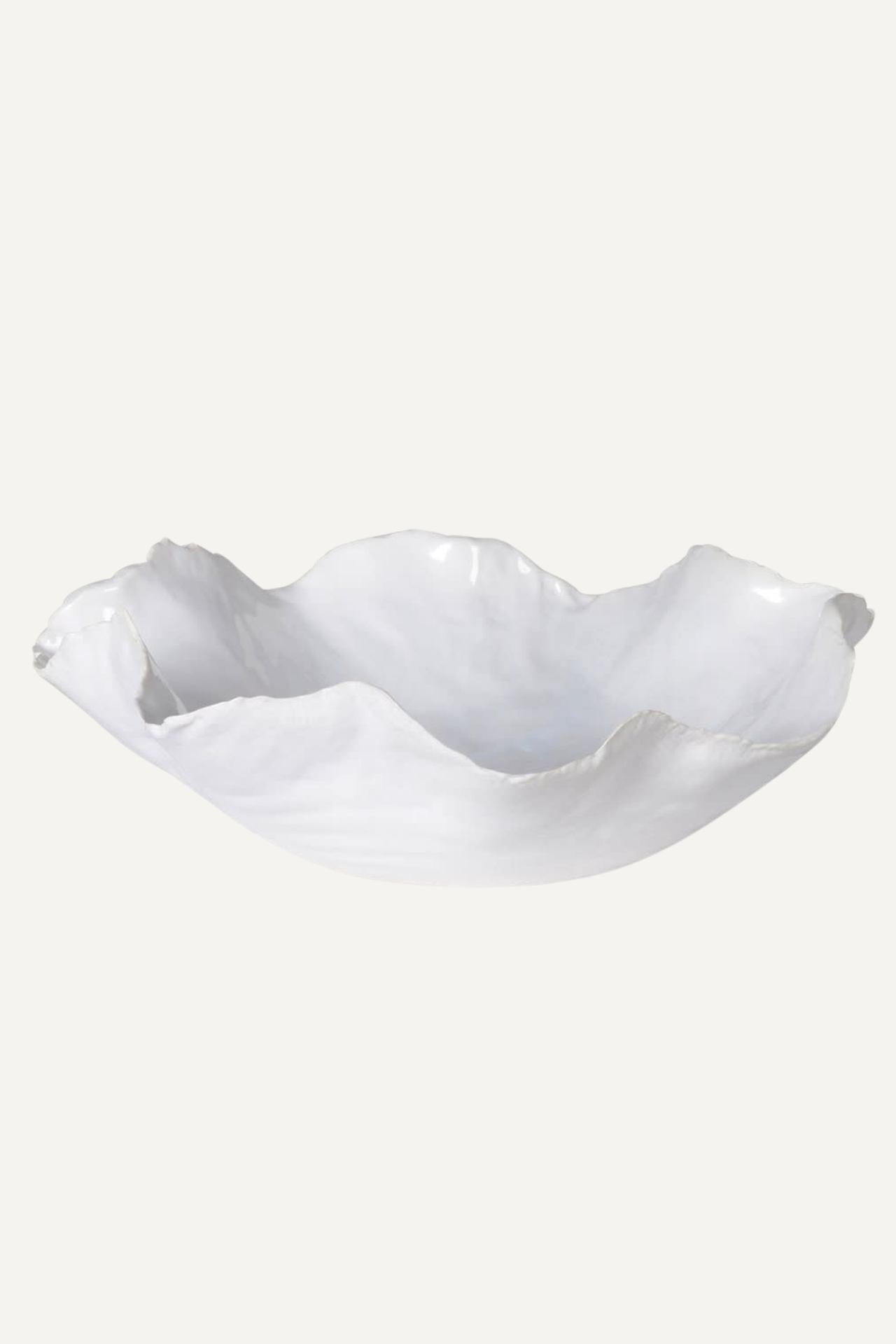 White Wave Ceramic Decorative Bowl