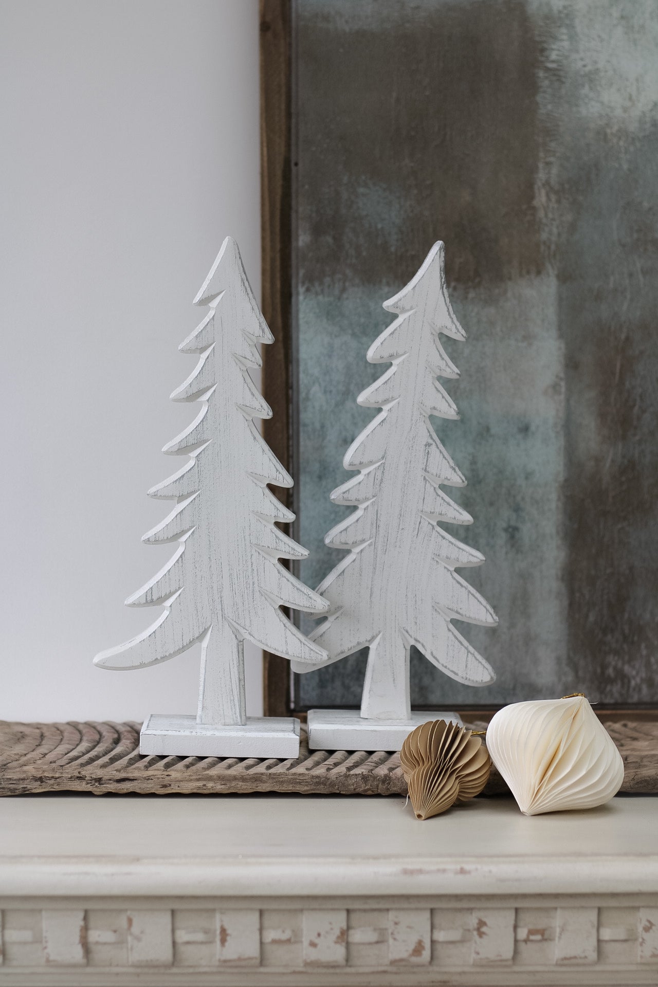 White Wooden Christmas Trees