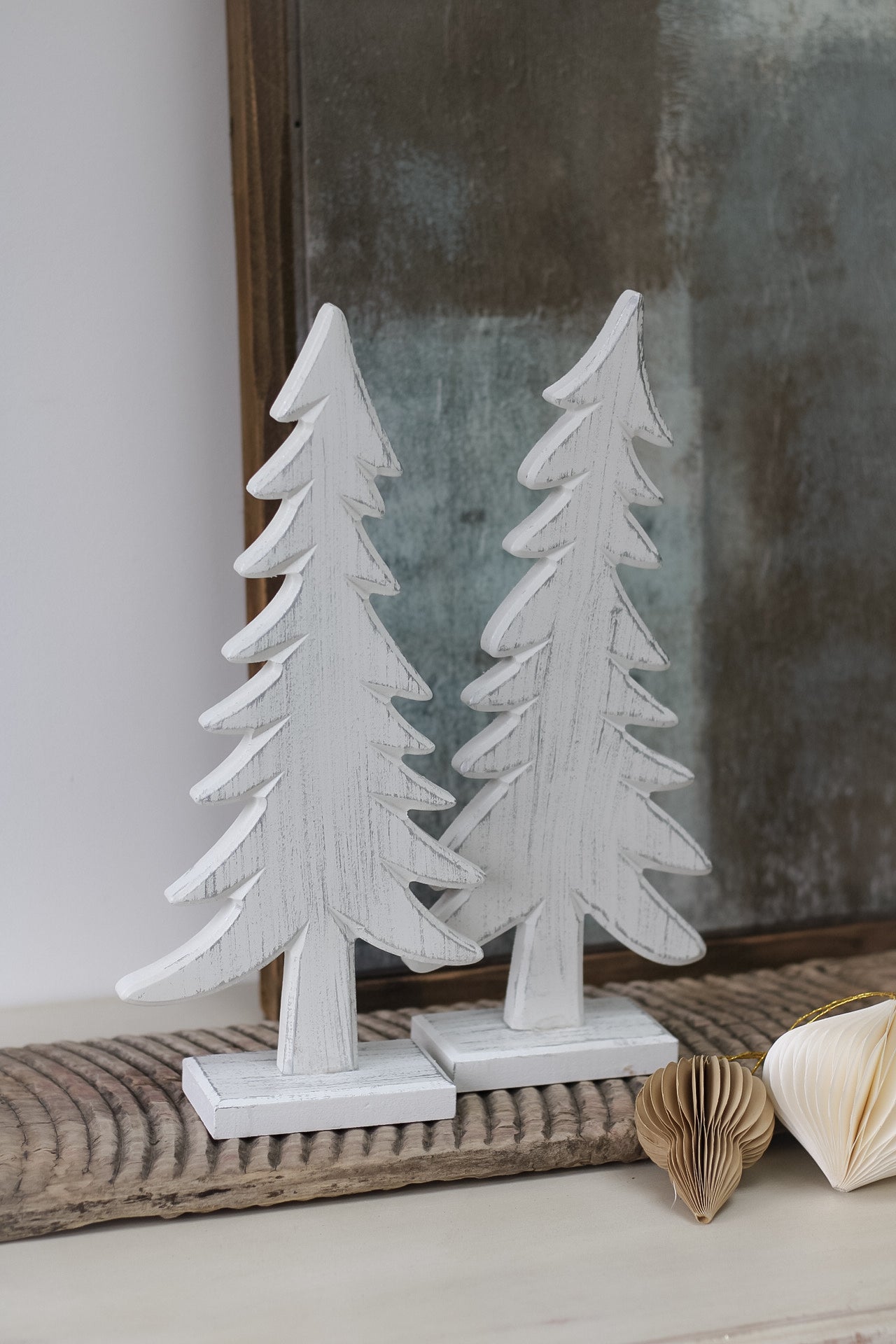 White Wooden Christmas Trees