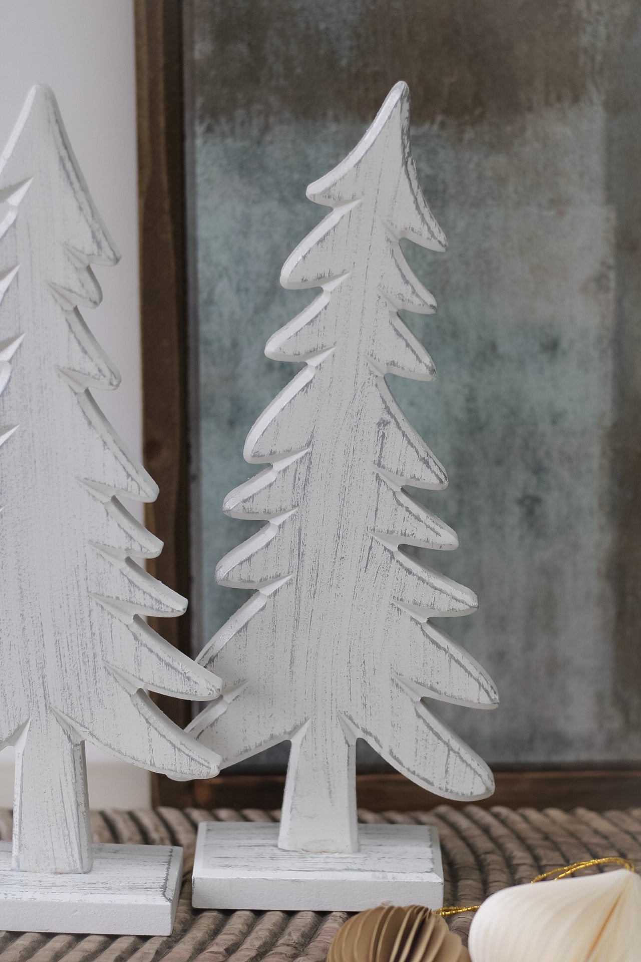 White Wooden Christmas Trees