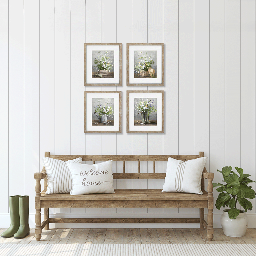 cottage gardening framed wall art