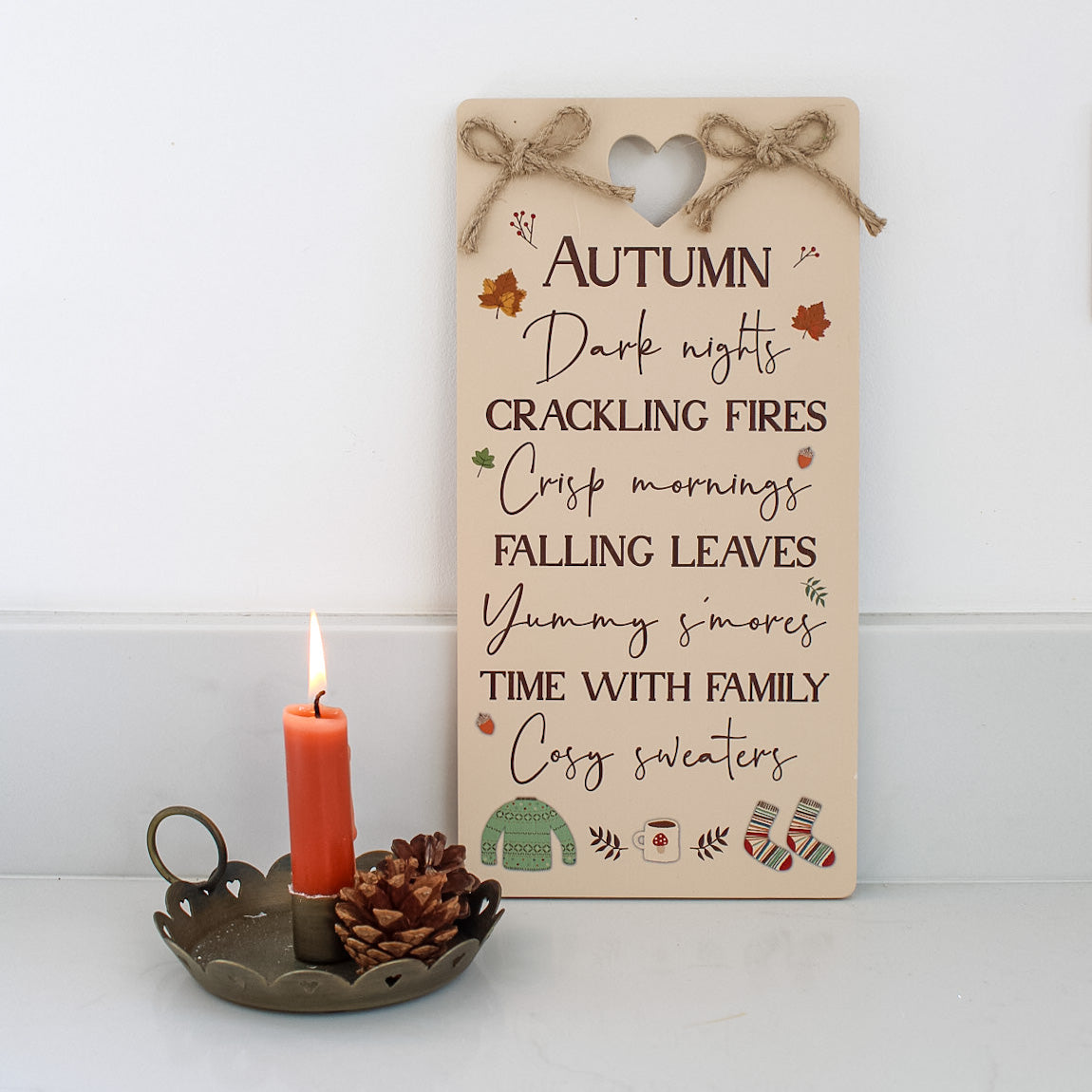 Cosy Autumn Plaque