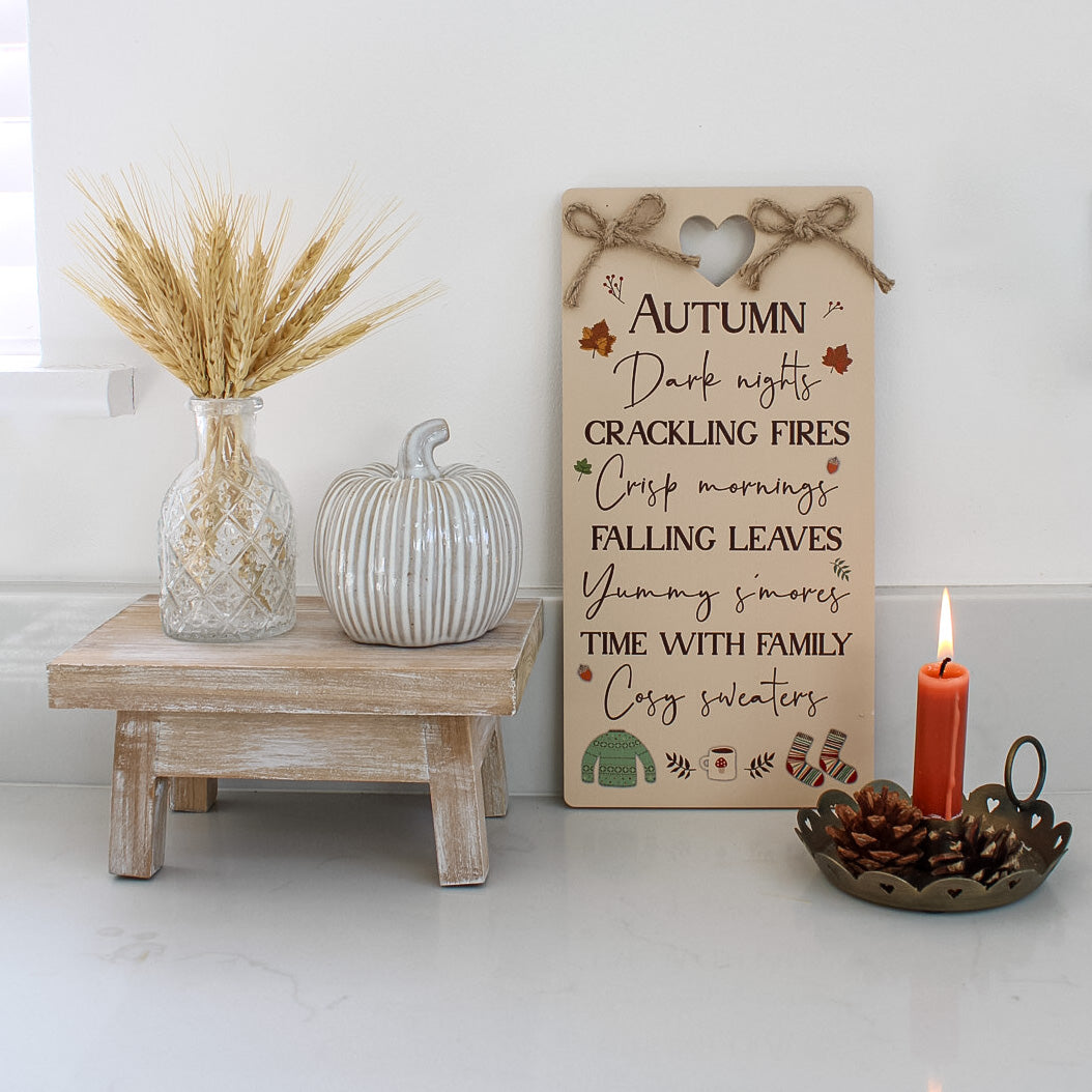 Cosy Autumn Plaque