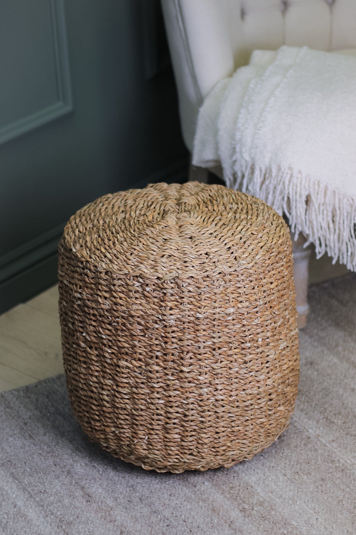 seagrass pouffe