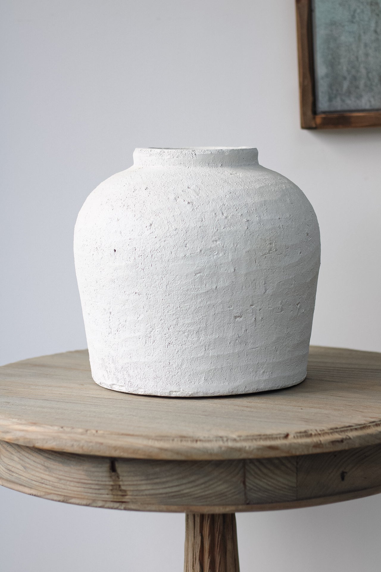 white rustic vase