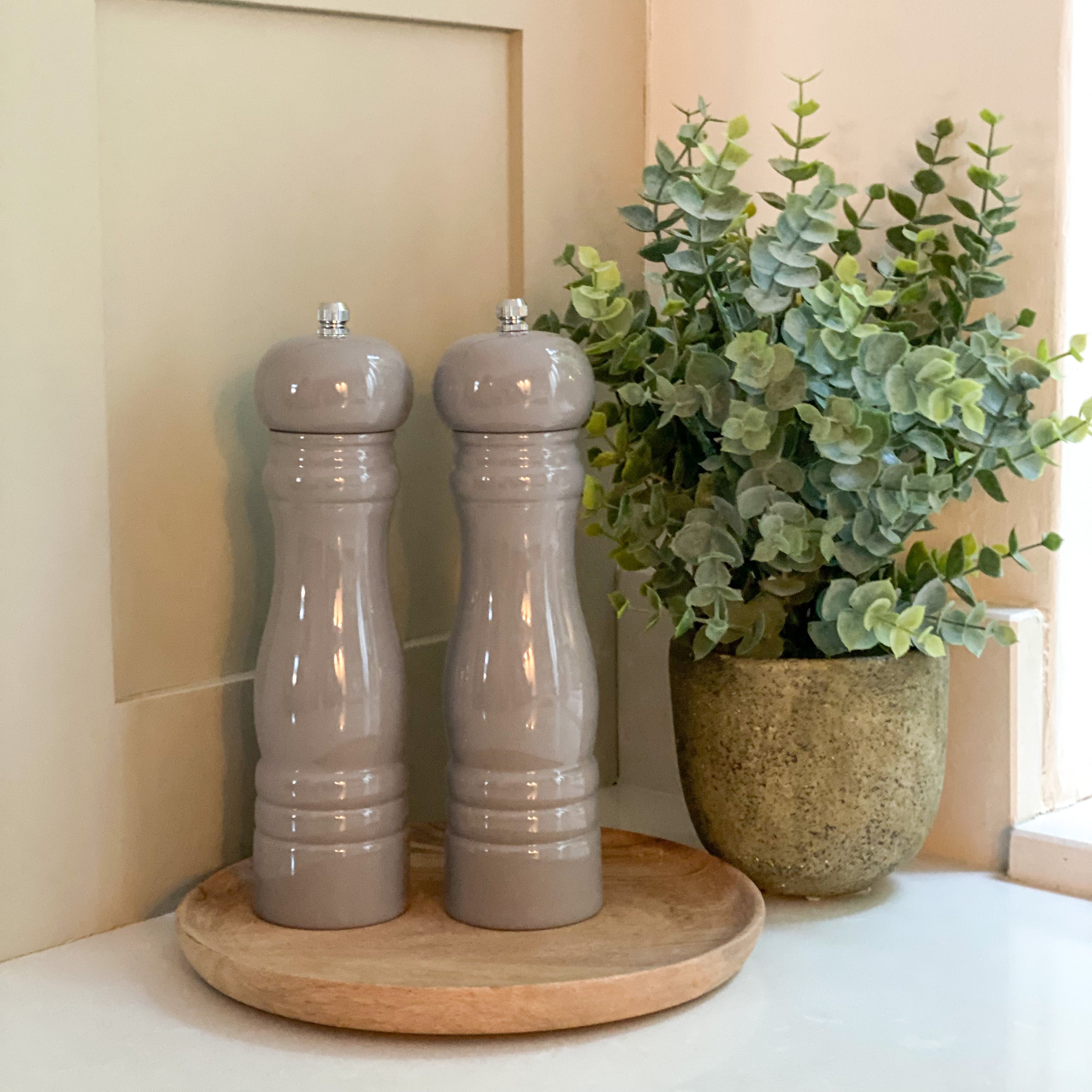 Soft Grey Salt & Pepper Mills