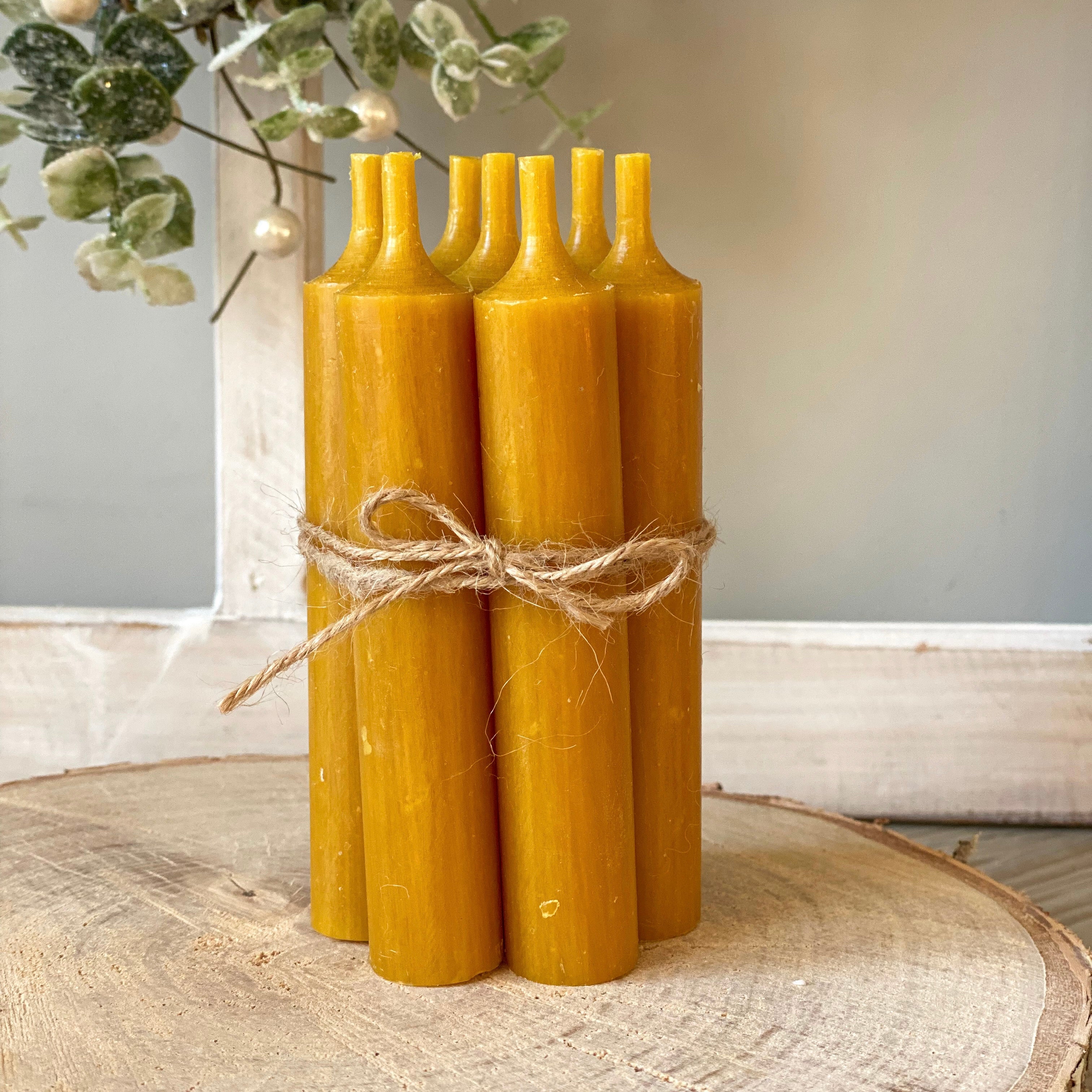 Mustard Dinner Candles | Bundle of 7