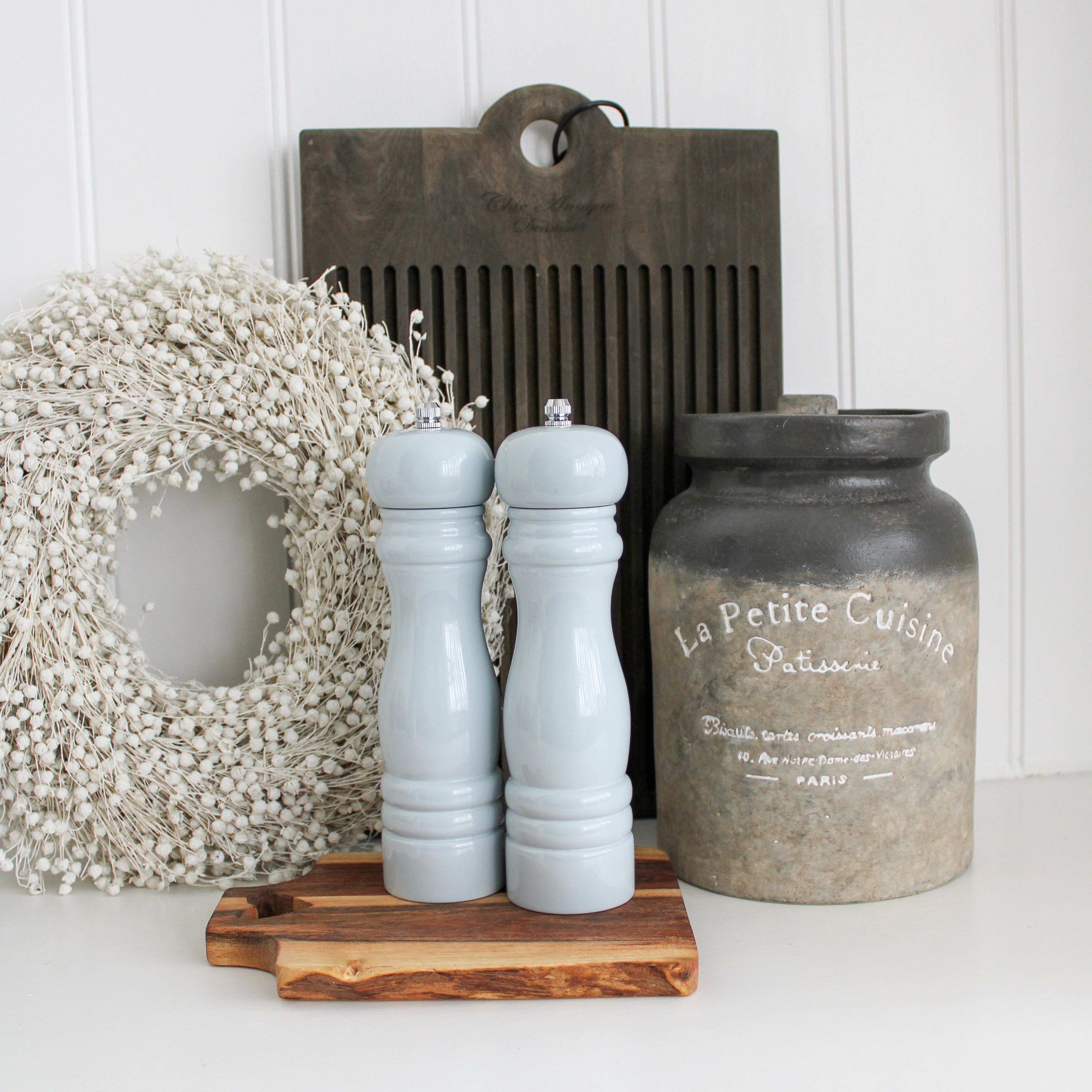 Light Blue Salt & Pepper Mills