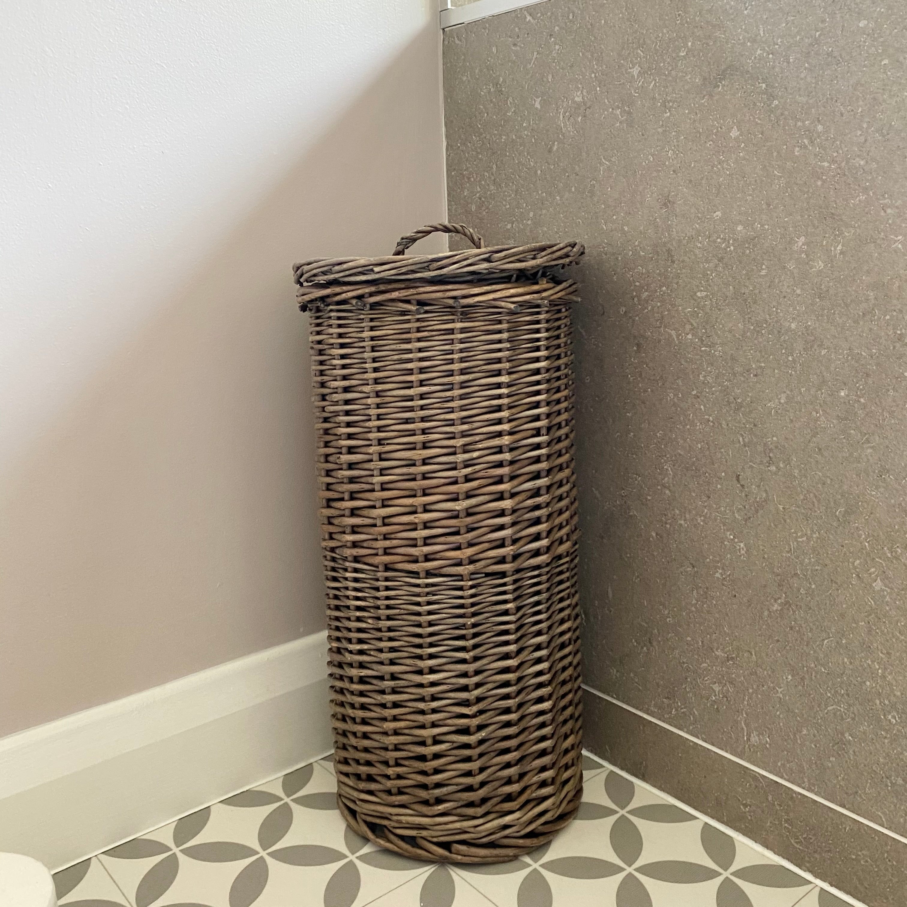 Wicker Round Toilet Roll Holder
