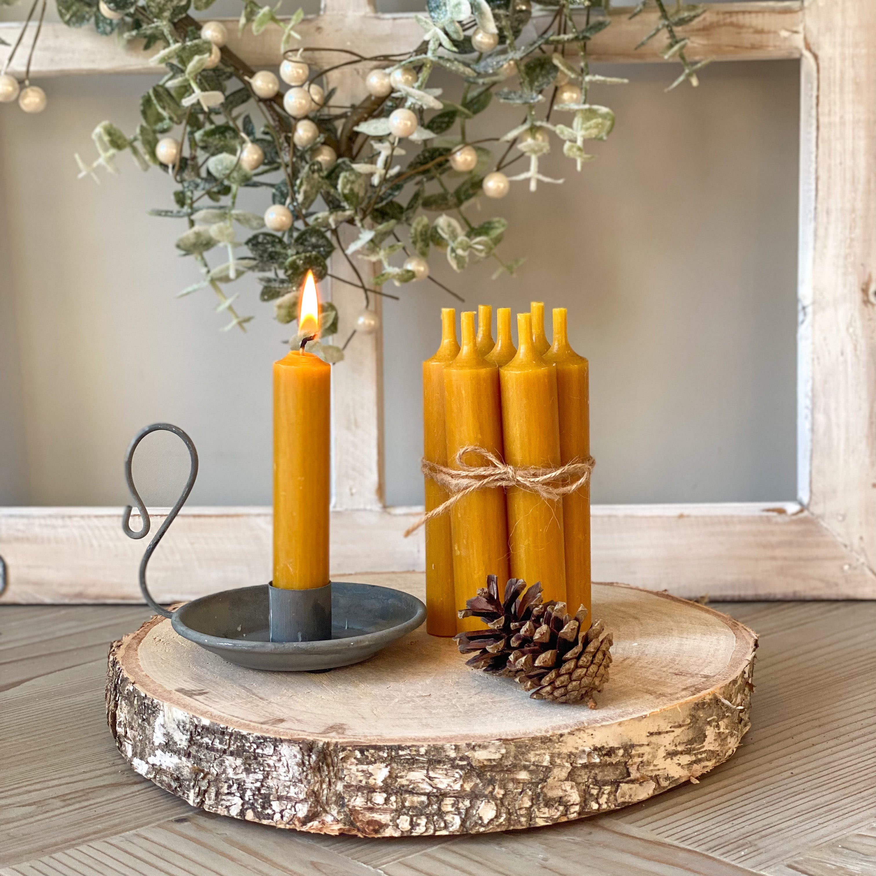Mustard Dinner Candles | Bundle of 7