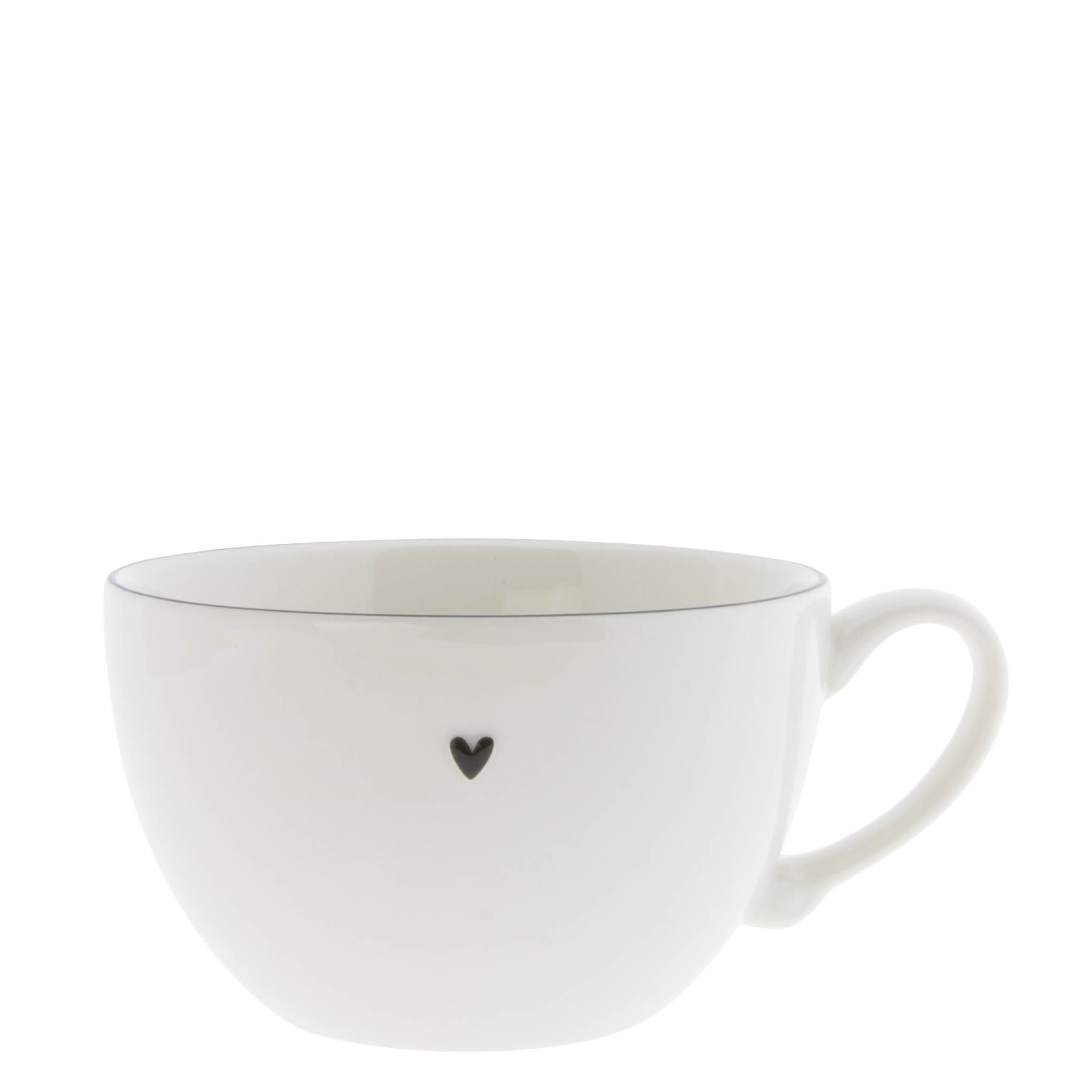 Black Little Heart Soup Bowl