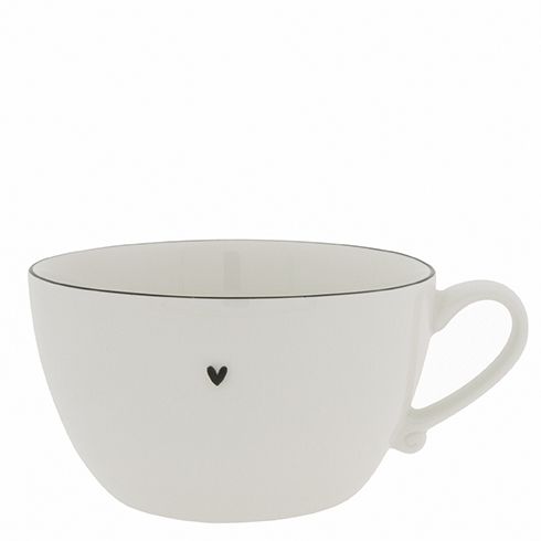 Black Little Heart Soup Bowl
