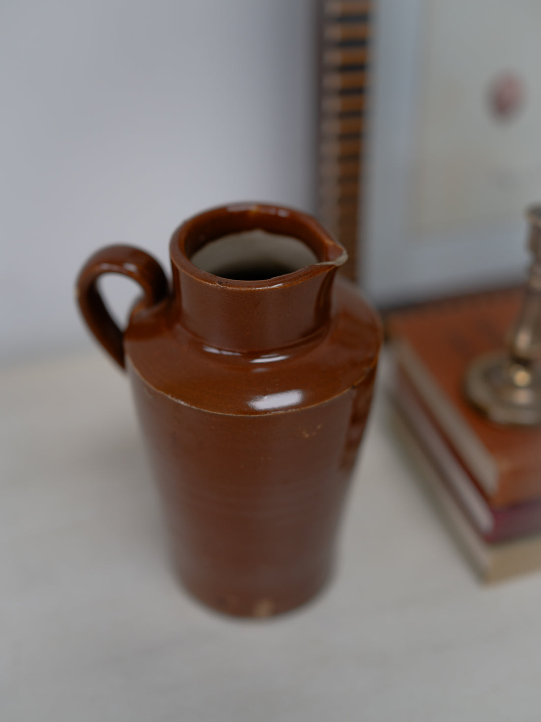 Vintage Tall Brown Jug
