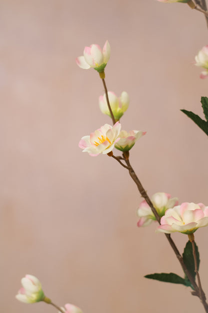Faux Pale Pink Apple Blossom Stem