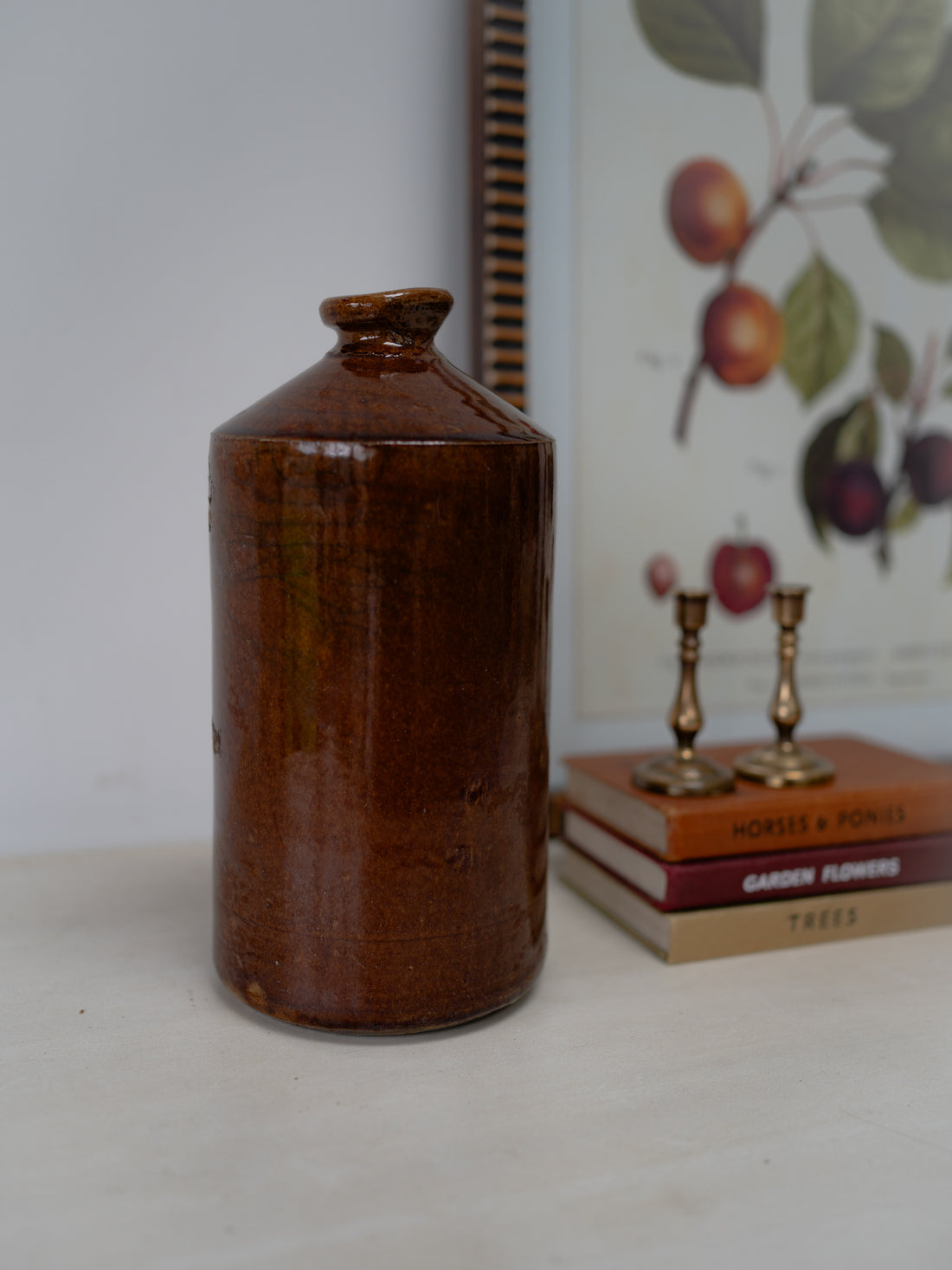 Tall Vintage Brown Ink Pourer - Style 1