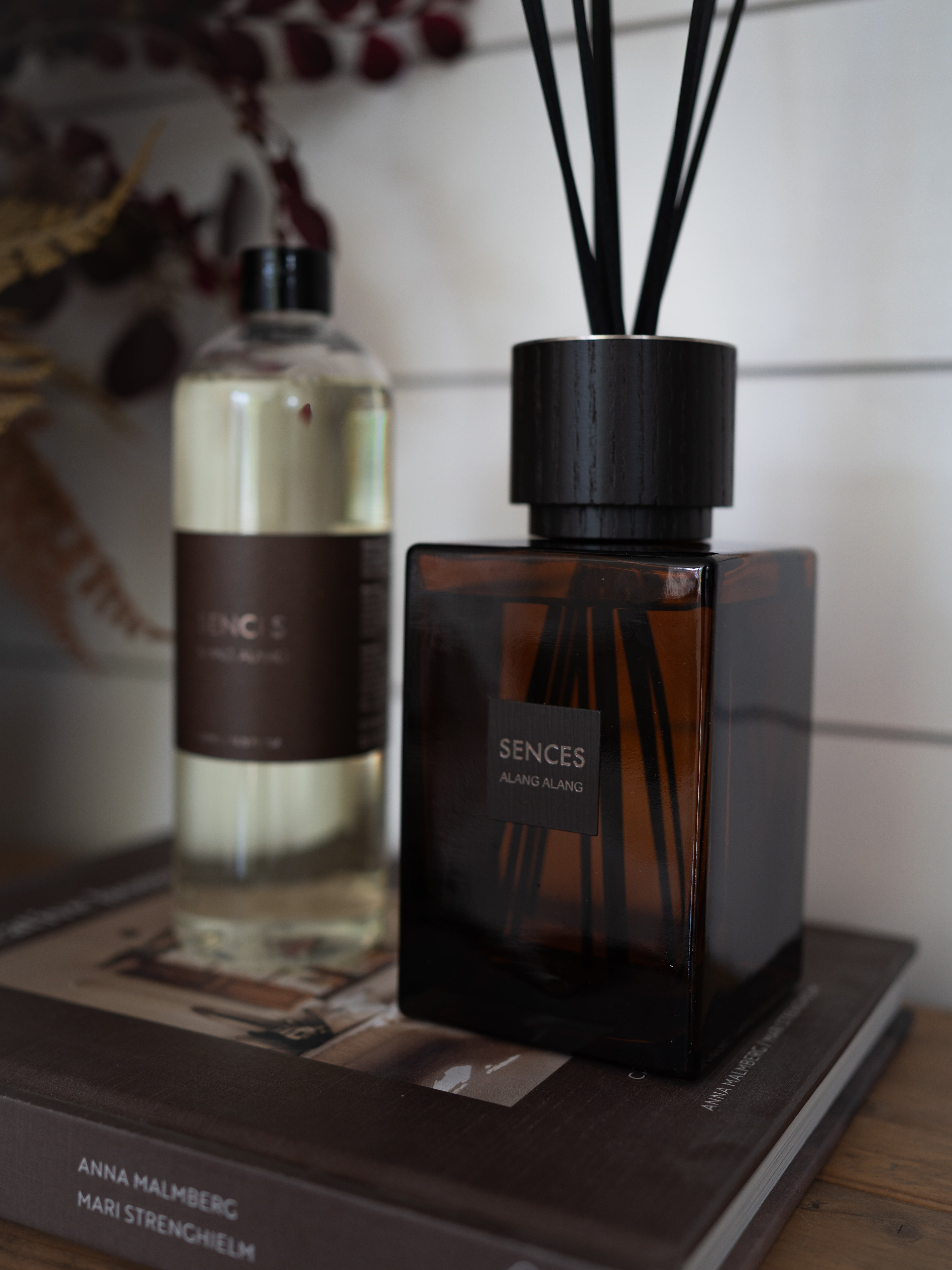 Large Amber Sences Reed Diffuser and Refill Bottle Bundle