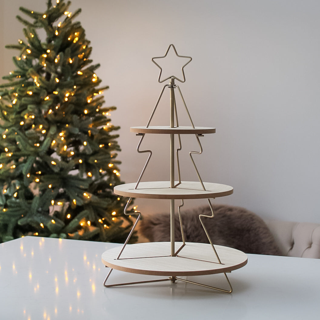 Gold Metal Christmas Tree Styling Stand
