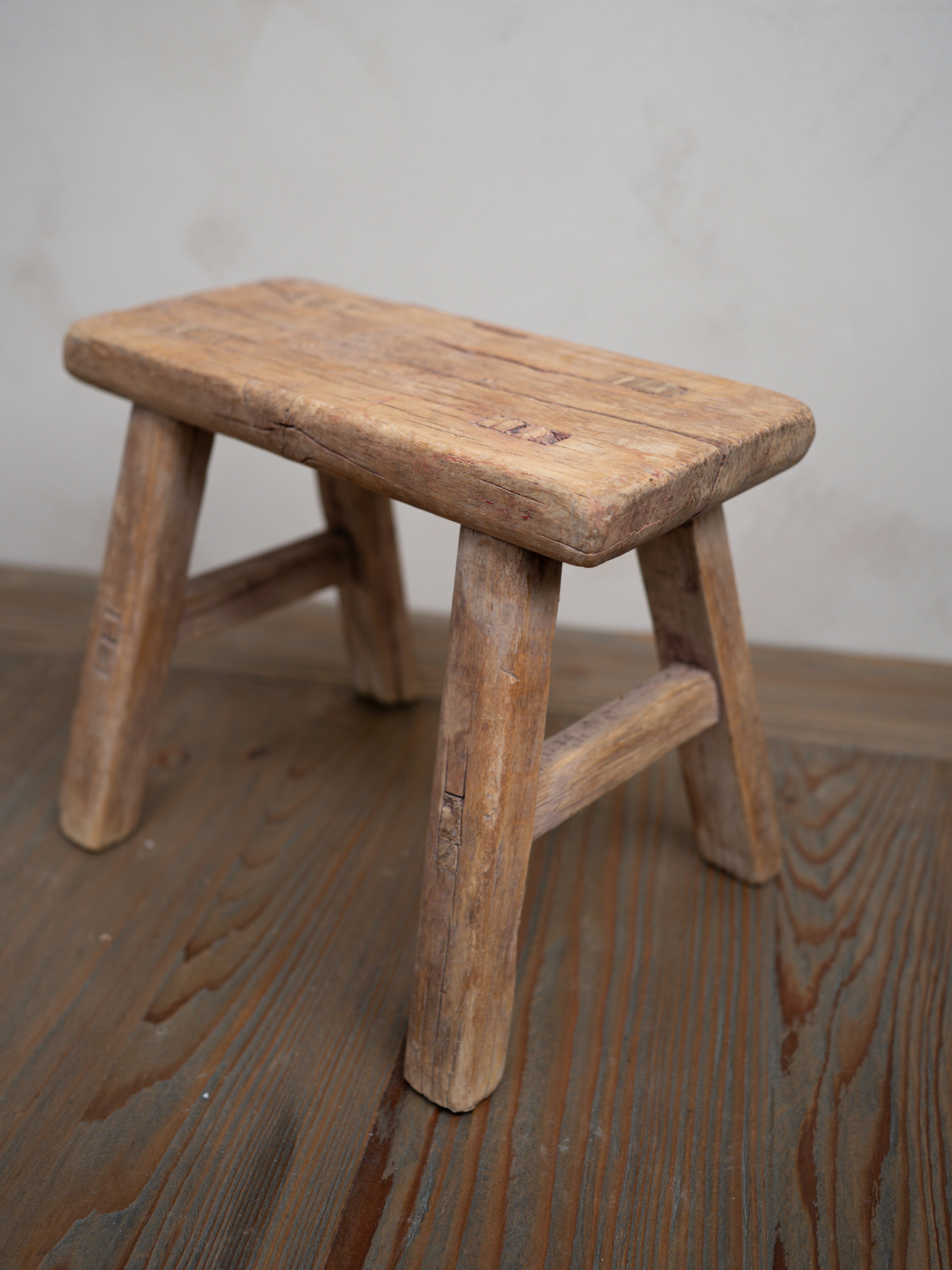 Reclaimed Wooden Mini Stool - Style L