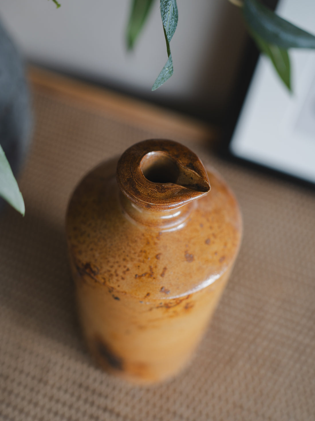 Tall Vintage Brown Ink Pourer - Style 2