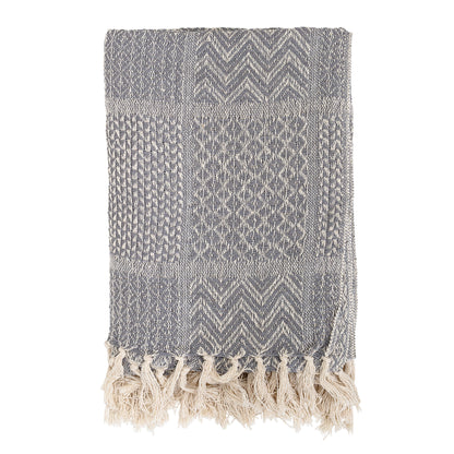 Grey Patterned Throw