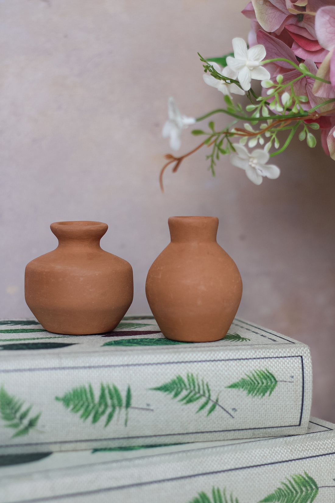 Mini Terracotta Vases Set of 2