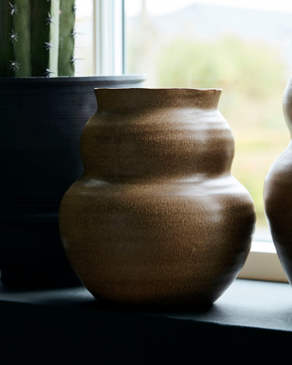 rustic dark brown vase