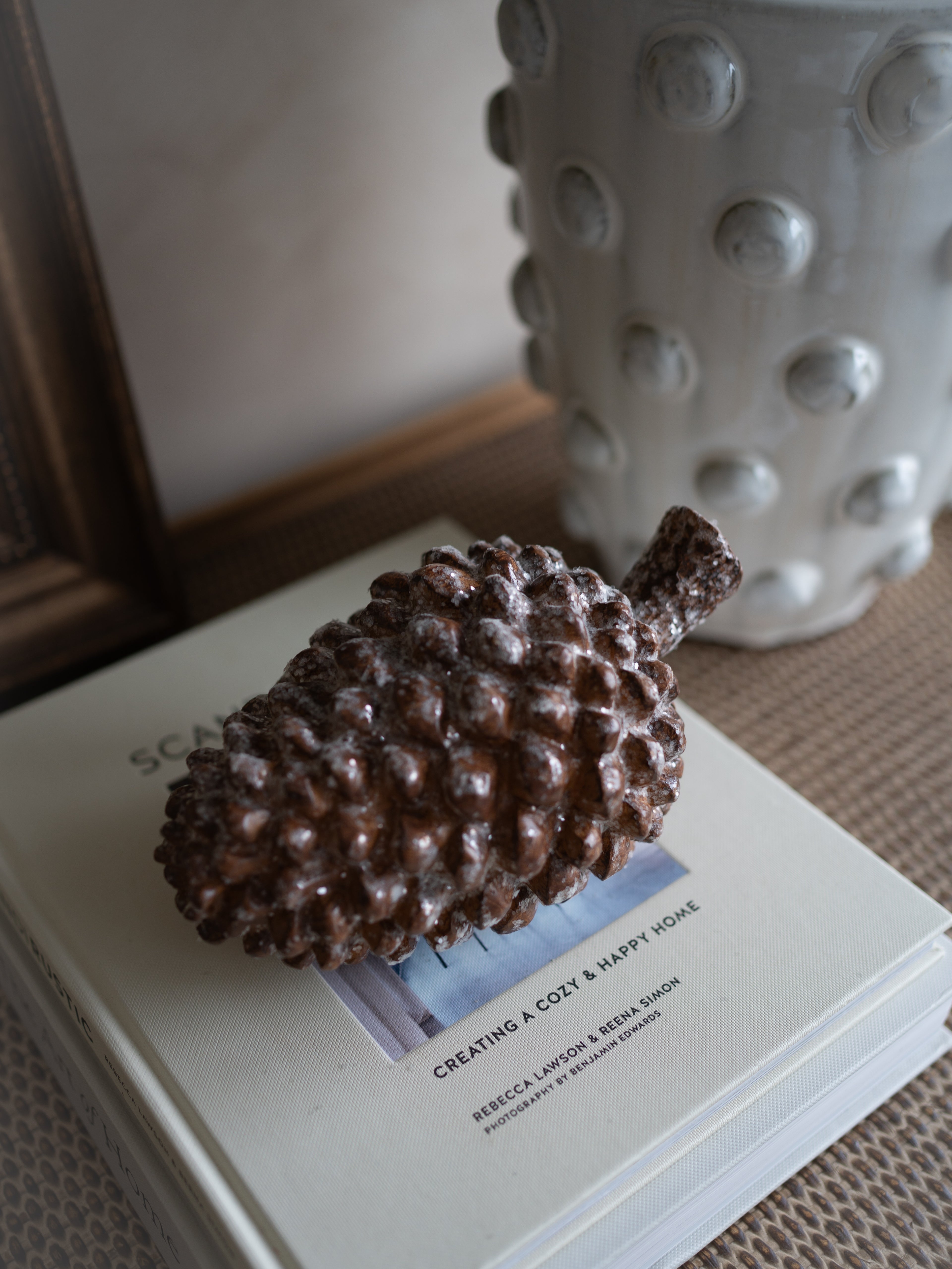 Glittered Pinecone Decoration